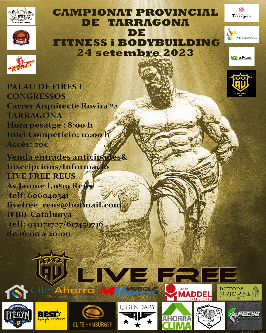Campionat provincial bodybuilding - Palau Firal i de Congressos de Tarragona