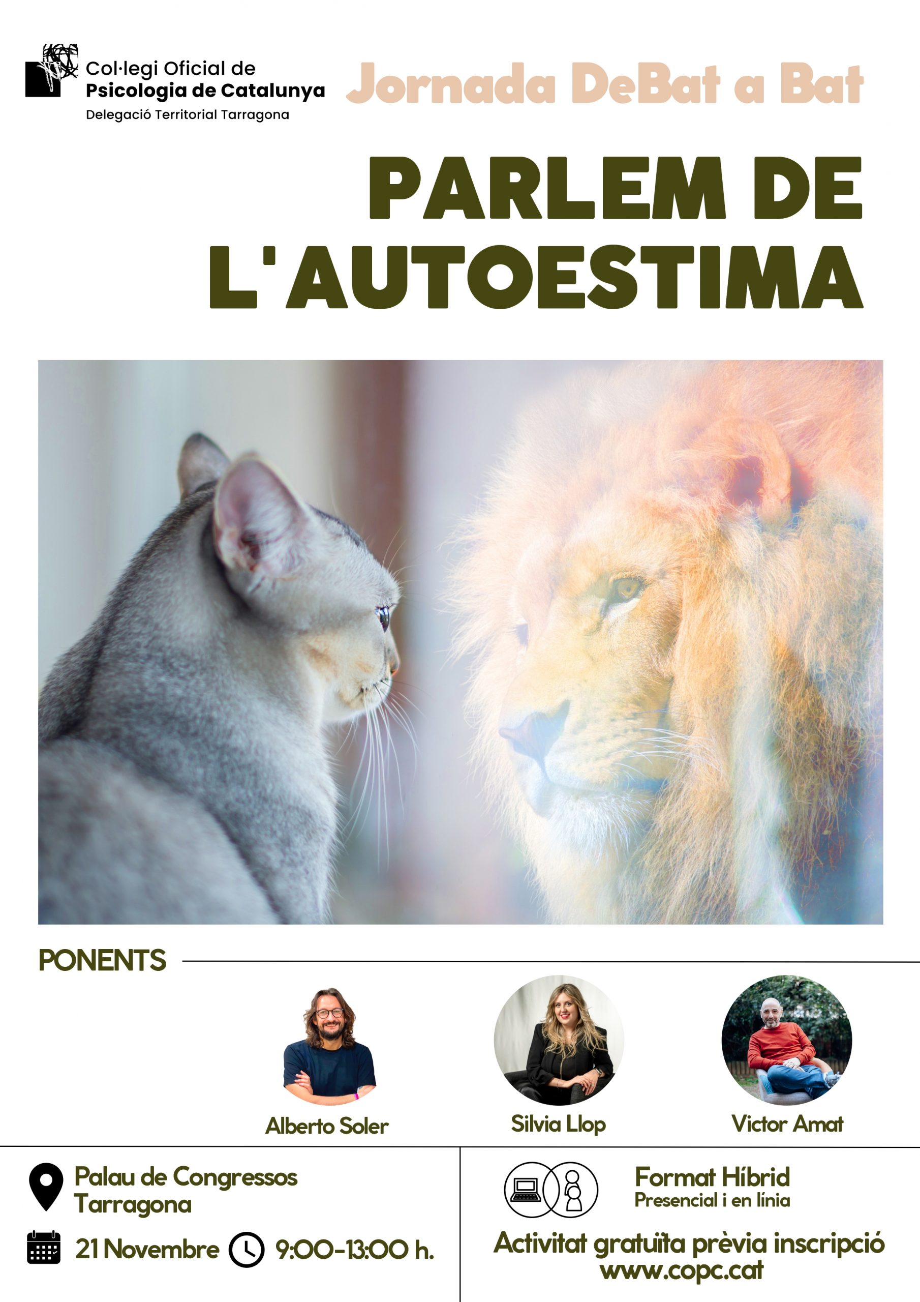 JORNADA DEBAT A BAT "PARLEM DE L'AUTOESTIMA" - Palau Firal i de Congressos de Tarragona jornada copc
