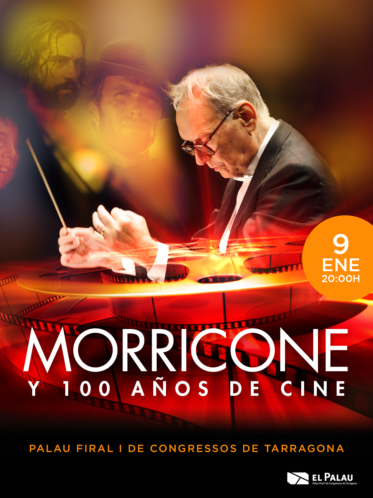 260109 CARTEL PALAU TARRAGONA VERTICAL MORRICONE 100 ANOS 12 ENE 003 - Palau Firal i de Congressos de Tarragona